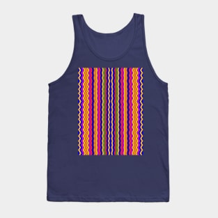 Wavy Colorful Stripes Tank Top